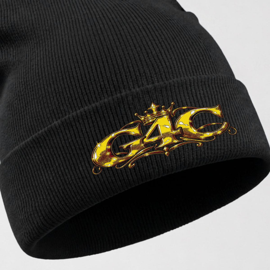Embroidered Knit Beanie
