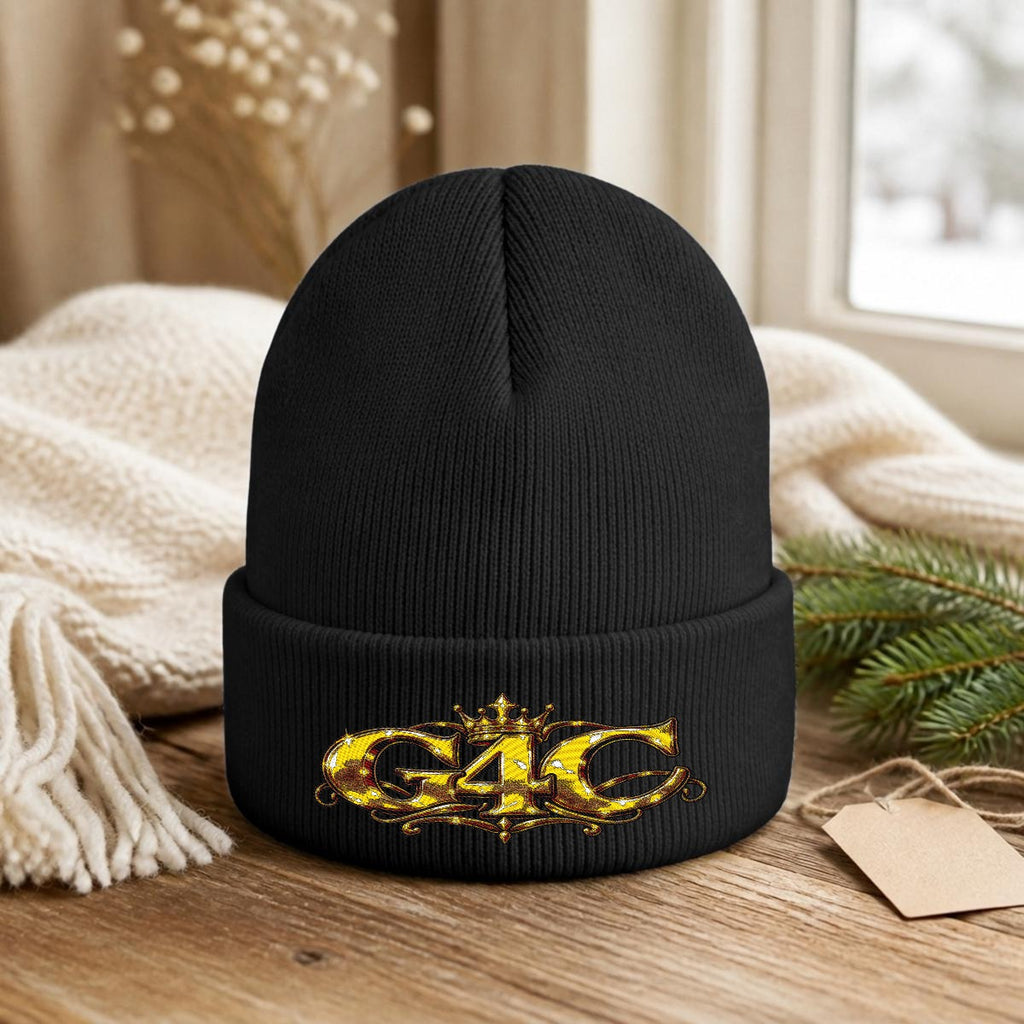 Embroidered Knit Beanie
