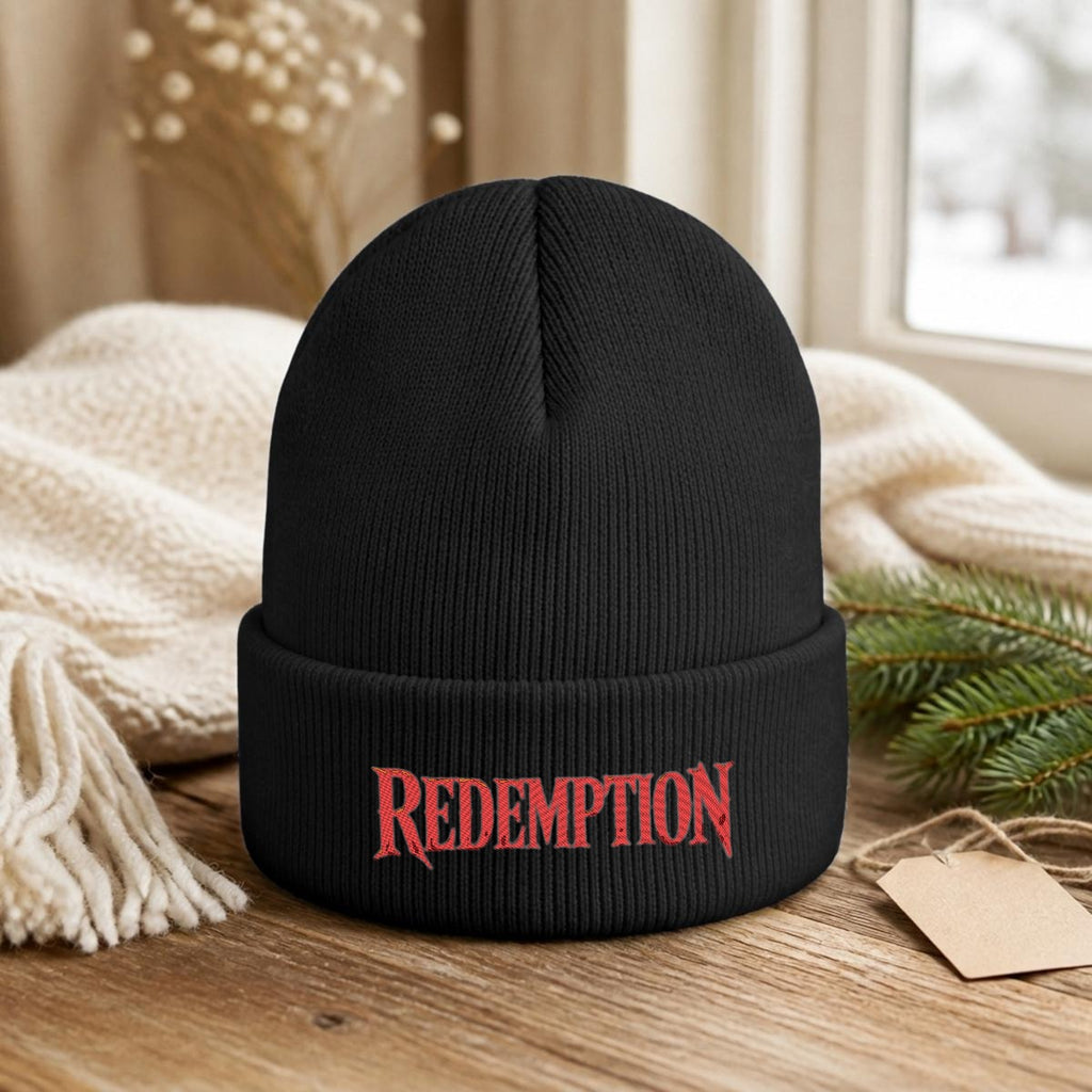 Embroidered Knit Beanie