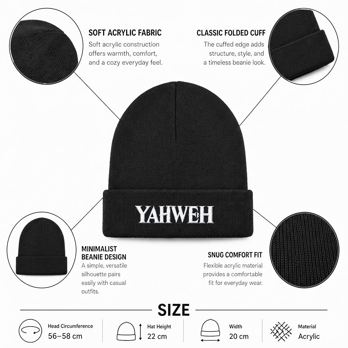 Embroidered Knit Beanie