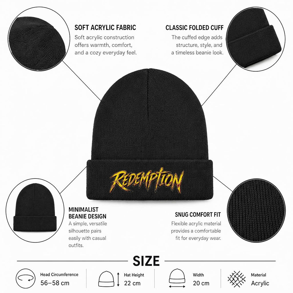 Embroidered Knit Beanie