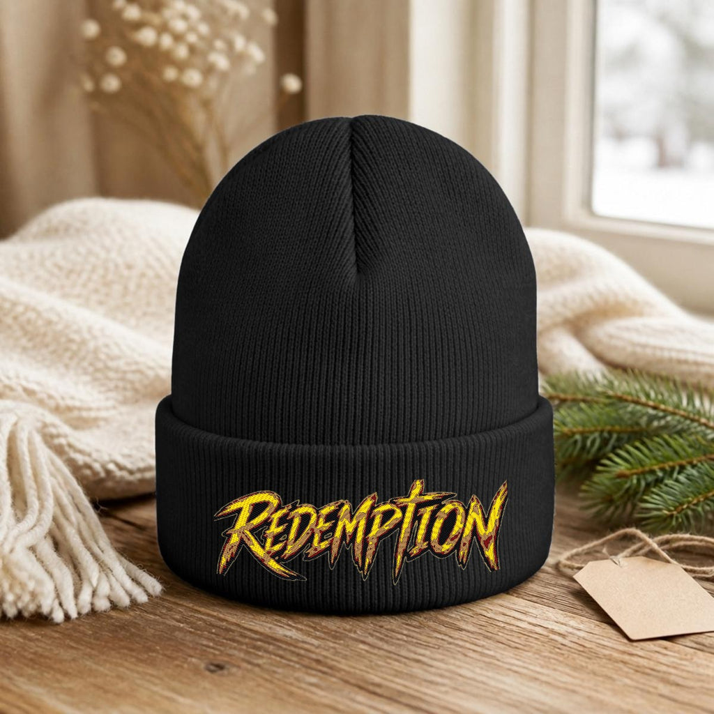 Embroidered Knit Beanie