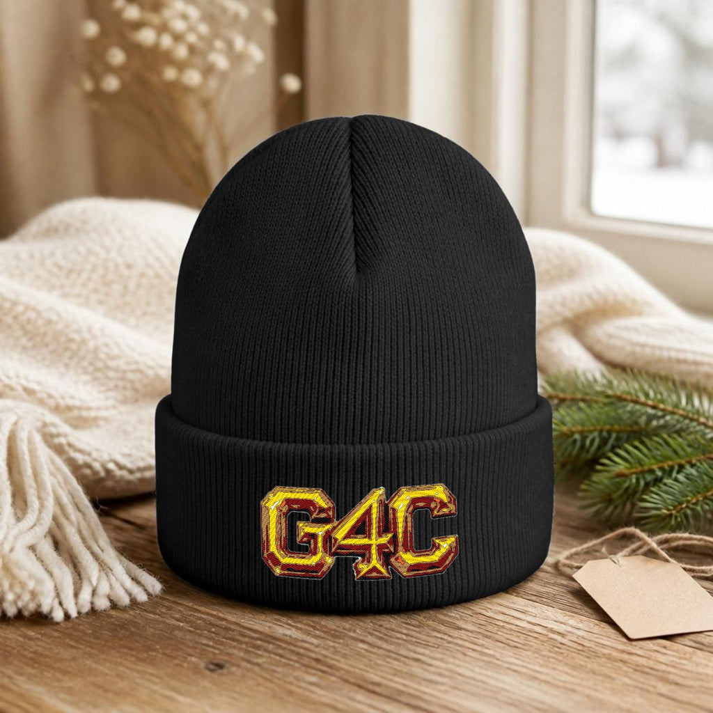 Embroidered Knit Beanie