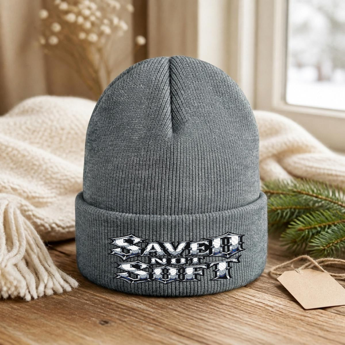 Embroidered Knit Beanie