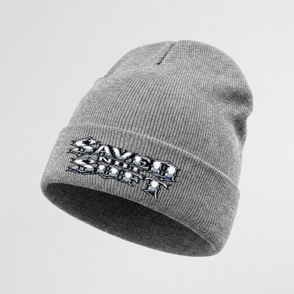 Embroidered Knit Beanie
